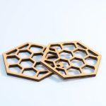 sous-verres en bois design Ruche